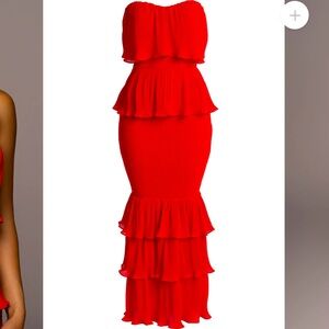 Red Casa Blanca Ruffle Dress